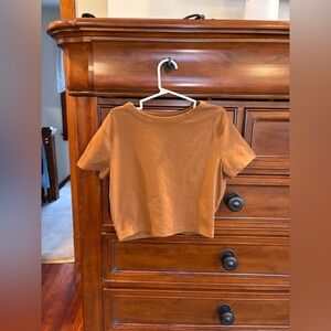Wild Fable Cropped Tee Rust Orange Size Small